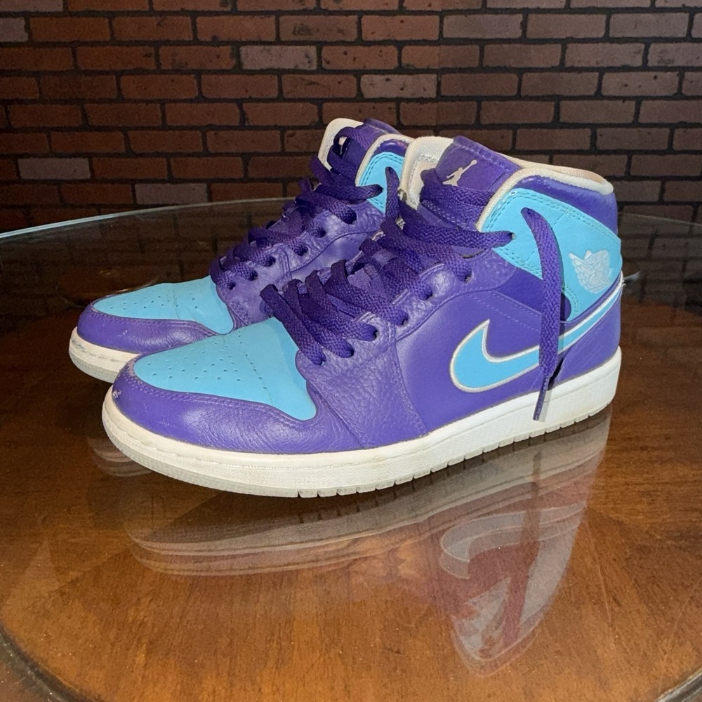 Men's Air Jordan 1 Retro Mid "Hornets" (2014)‎ Size 8.5 - No Box, Good/Fair